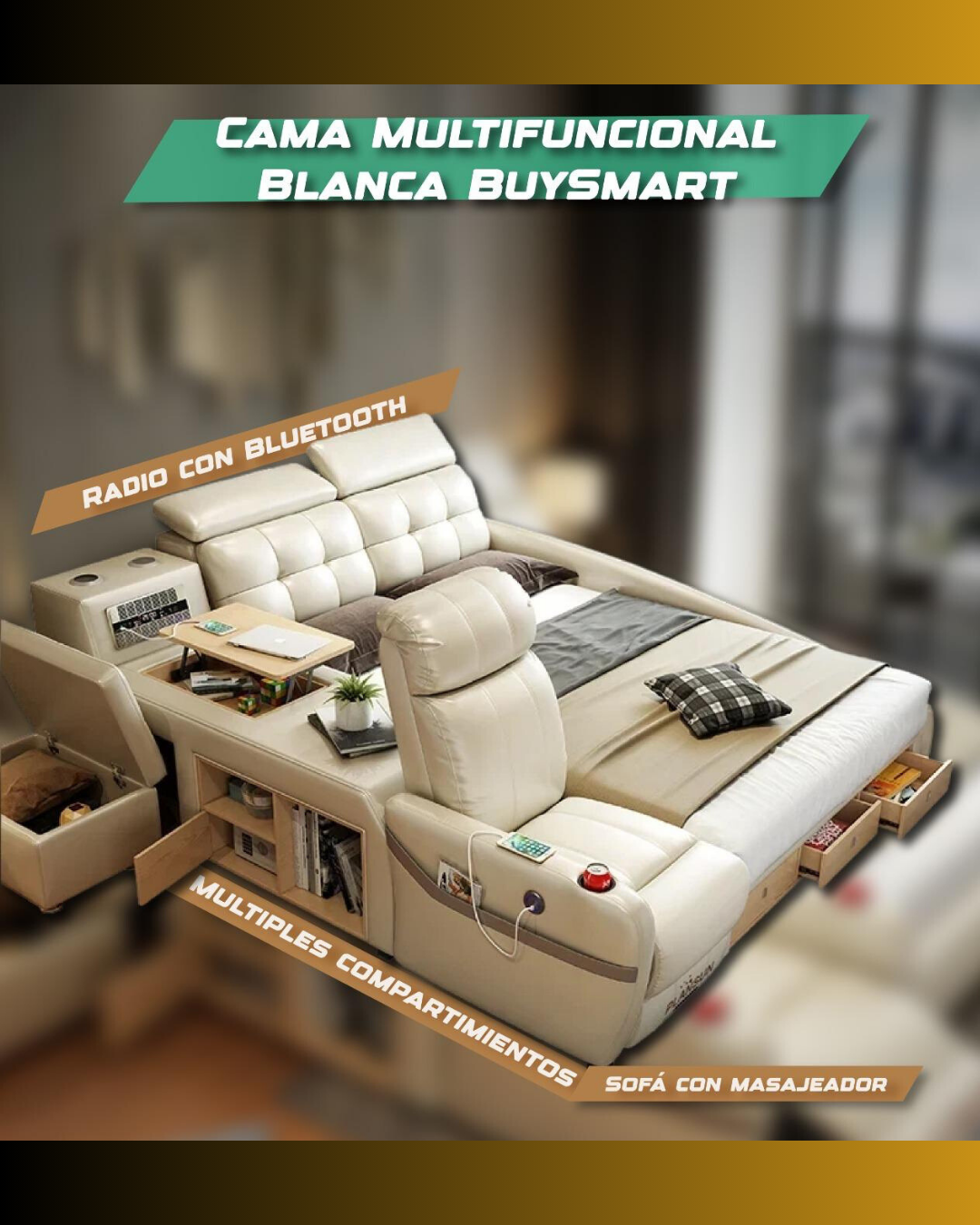Cama Multifuncional Blanco