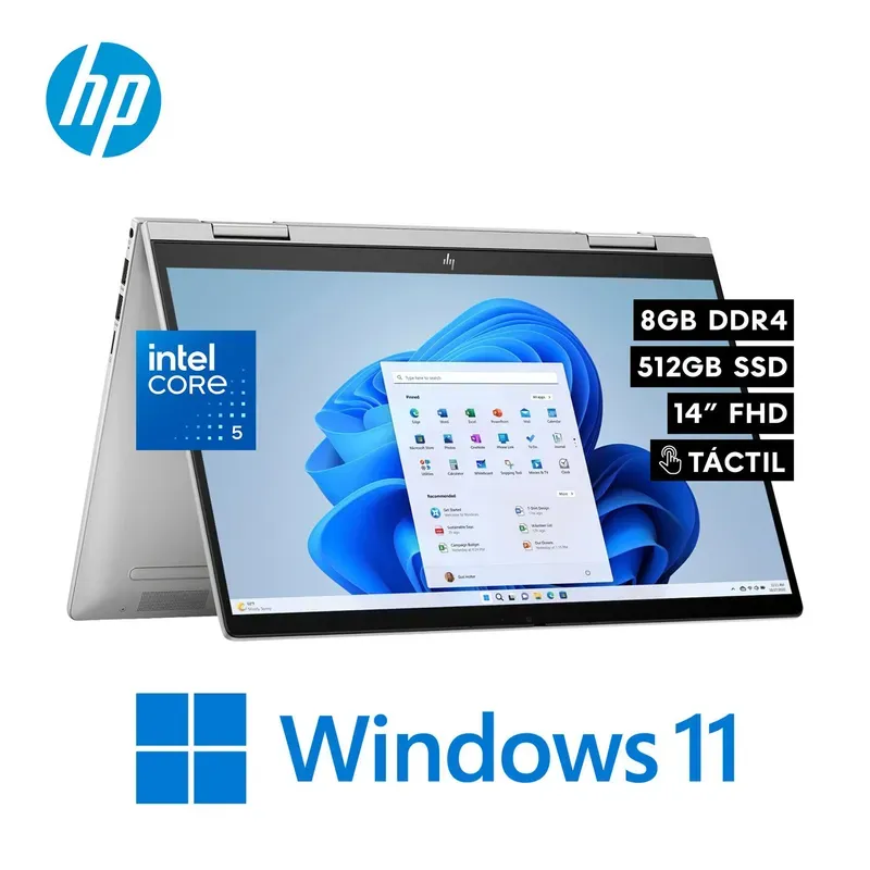 Notebook Hp Envy 14 i5 120U Silver Táctil
